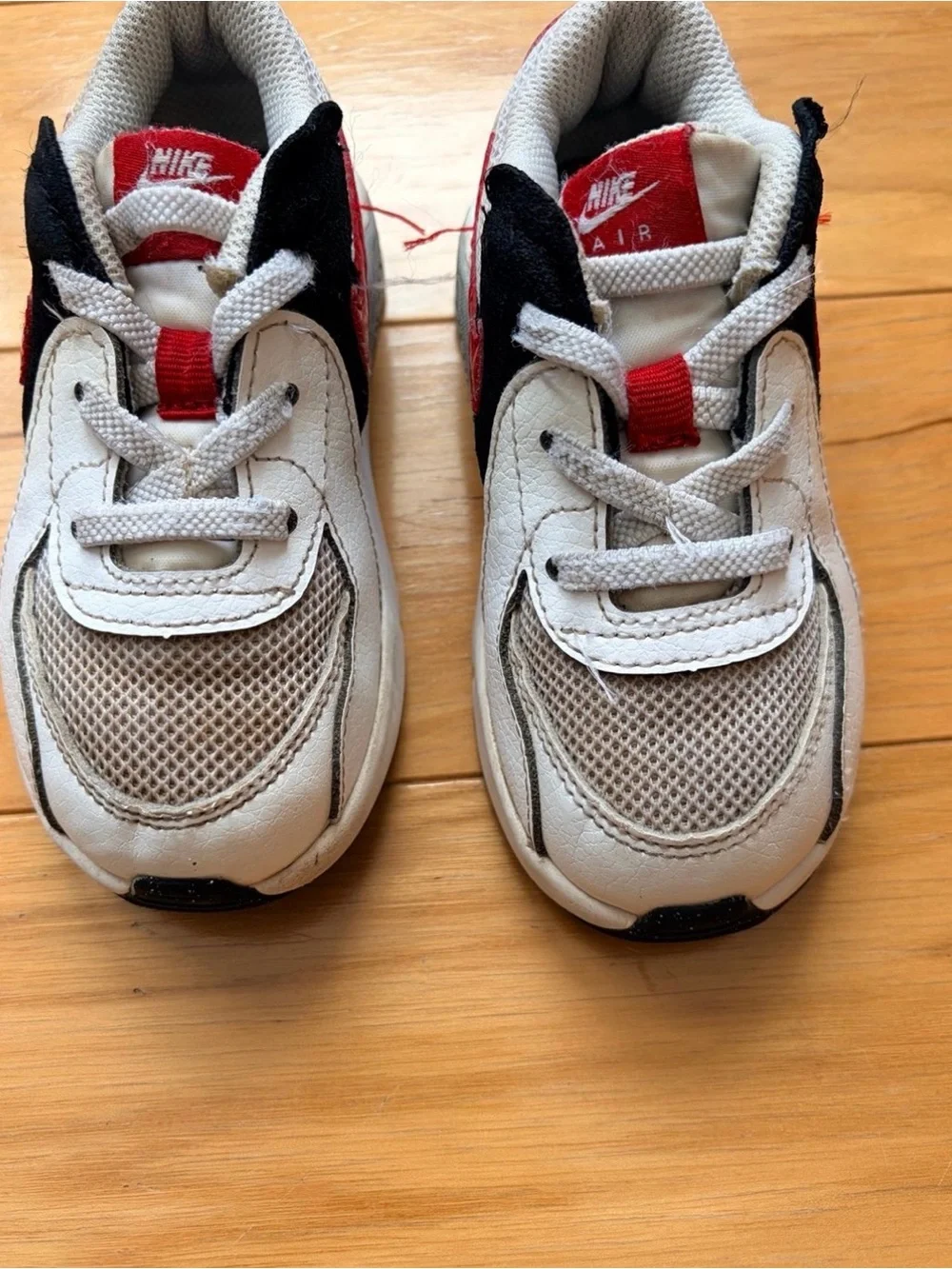 Nike Kids White, Black & Red Air Max Style Sneakers